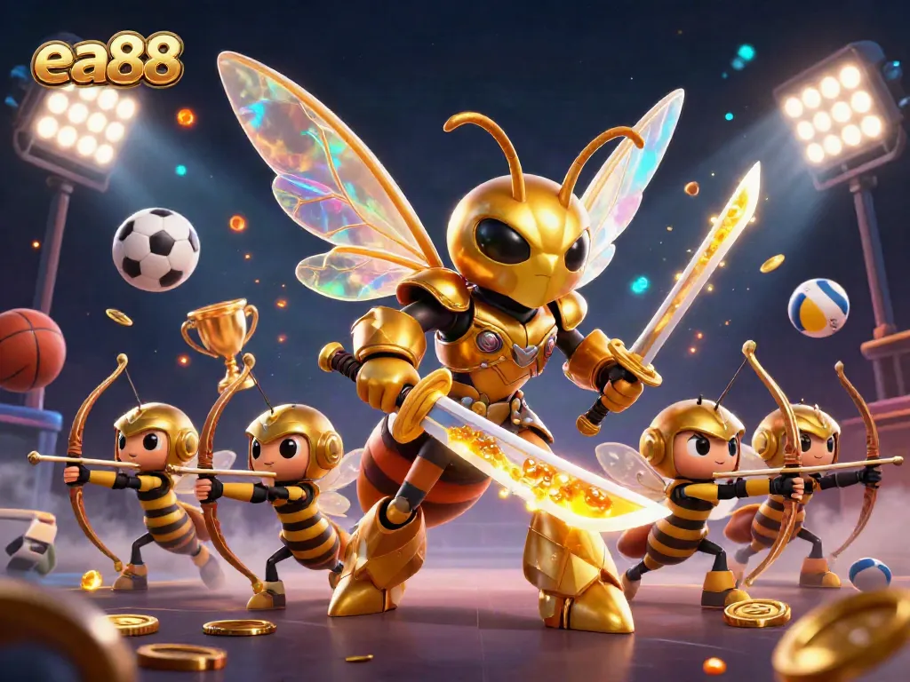 Experience exhilarating action at ea88 with a vibrant, cartoon-style casino scene featuring dynamic sports elements and enchanting characters.