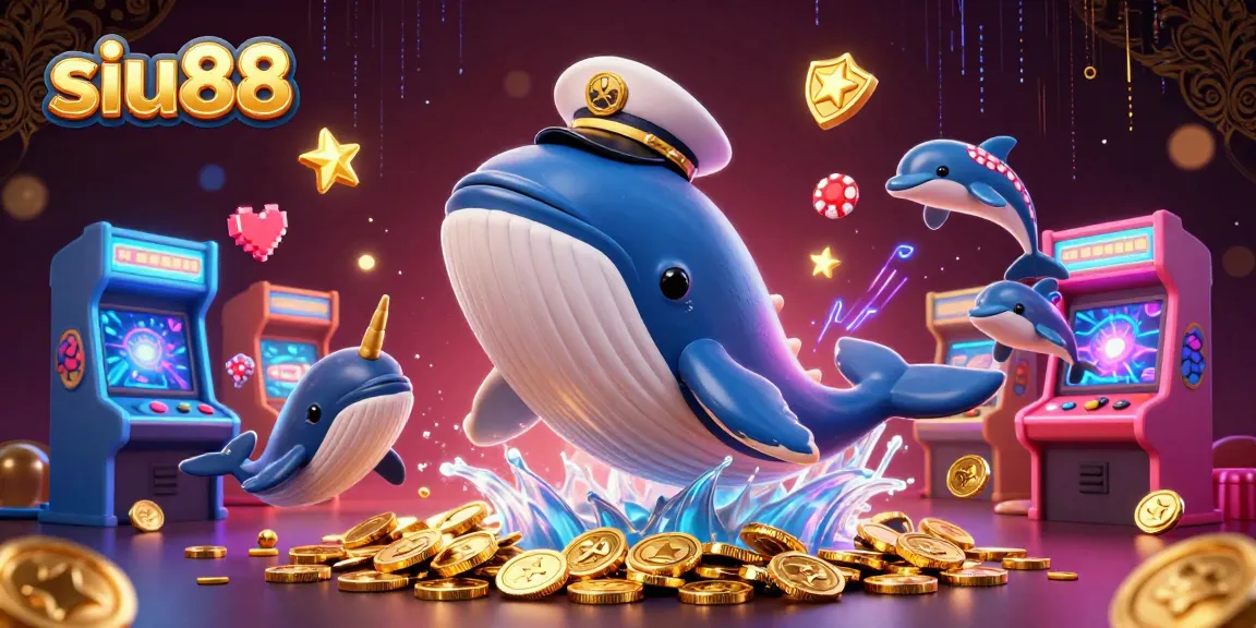 Enjoy thrilling casino fun with siu88 in a vibrant illustration featuring playful characters and gaming elements.