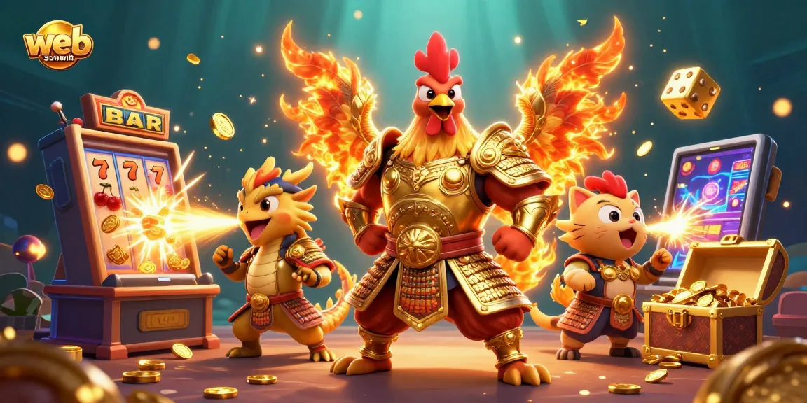 Experience thrilling wins at web sunwin with an exhilarating casino-themed illustration.